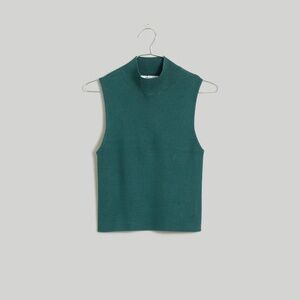 Madewell The Signature Knit Mockneck Sweater Tank - Spruce